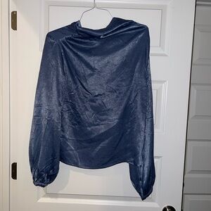 High neck long sleeve blouse